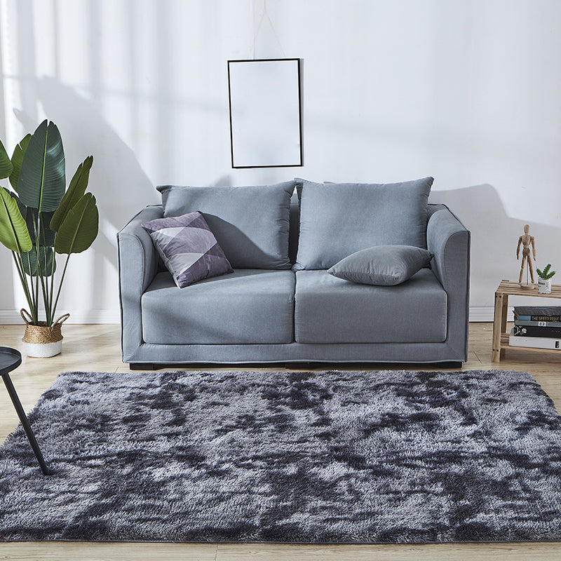 Scandinavian Decoration Rug Multi-Colored Solid Color Area Carpet Shag Non-Slip Pet Friendly Indoor Rug
