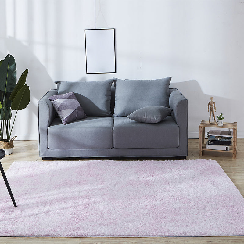 Scandinavian Decoration Rug Multi-Colored Solid Color Area Carpet Shag Non-Slip Pet Friendly Indoor Rug