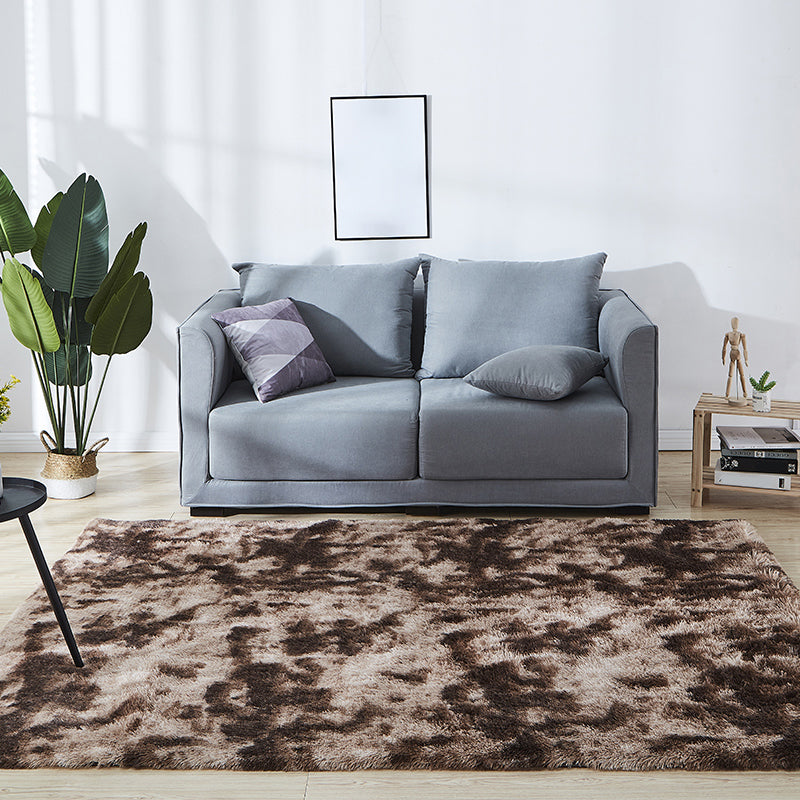 Scandinavian Decoration Rug Multi-Colored Solid Color Area Carpet Shag Non-Slip Pet Friendly Indoor Rug