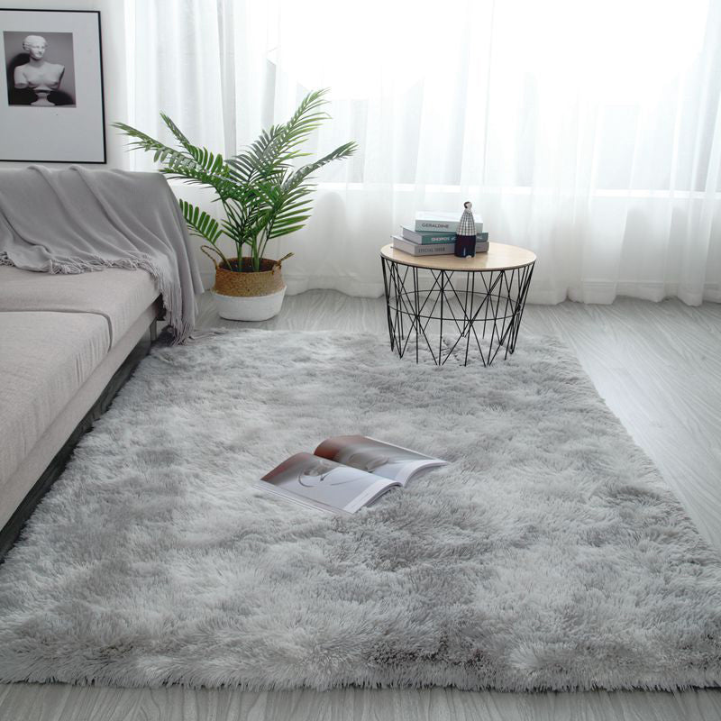 Scandinavian Decoration Rug Multi-Colored Solid Color Area Carpet Shag Non-Slip Pet Friendly Indoor Rug
