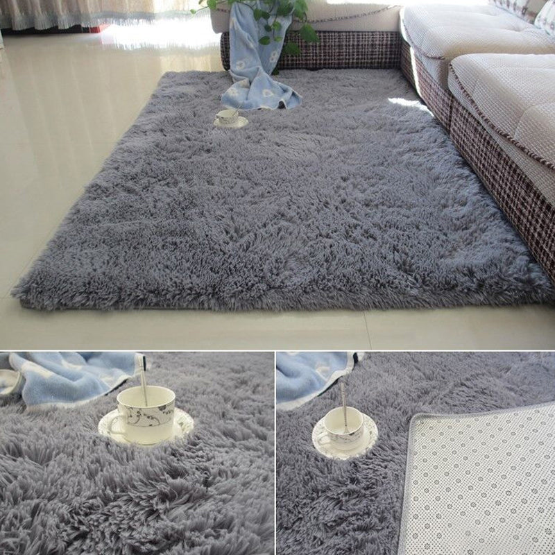 Multi gekleurd modern tapijt Shag vaste kleur tapijt Petvriendelijk niet-slip gebied Rug voor woningdecoratie