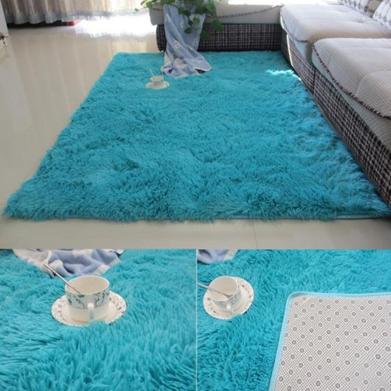 Multi gekleurd modern tapijt Shag vaste kleur tapijt Petvriendelijk niet-slip gebied Rug voor woningdecoratie