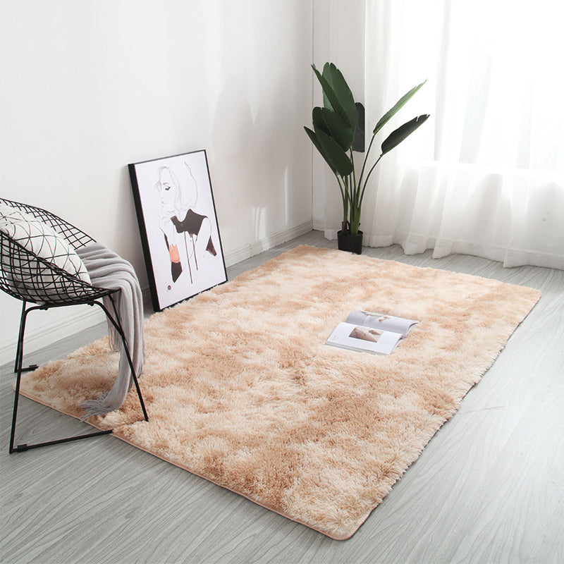 Multi gekleurd modern tapijt Shag vaste kleur tapijt Petvriendelijk niet-slip gebied Rug voor woningdecoratie