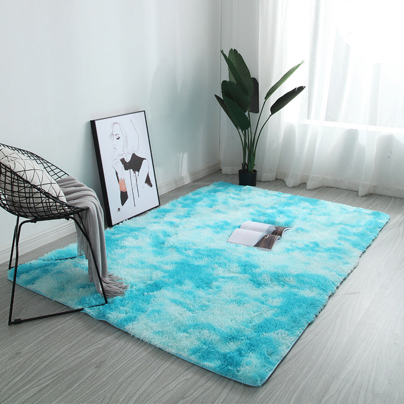 Multi gekleurd modern tapijt Shag vaste kleur tapijt Petvriendelijk niet-slip gebied Rug voor woningdecoratie