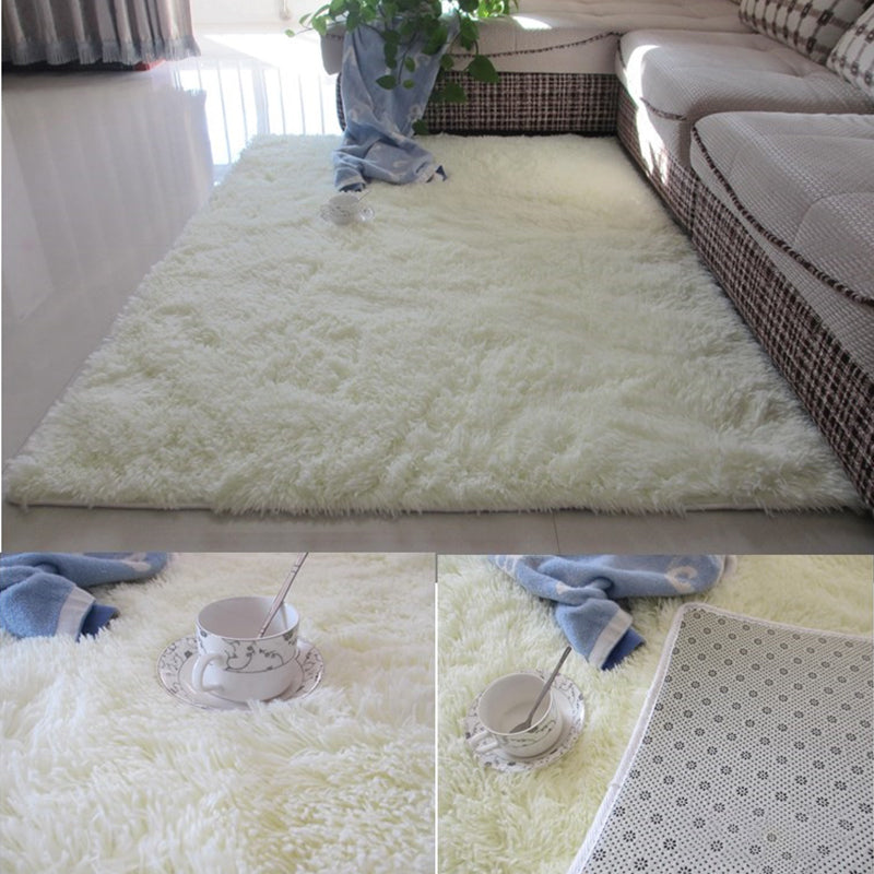 Multi gekleurd modern tapijt Shag vaste kleur tapijt Petvriendelijk niet-slip gebied Rug voor woningdecoratie