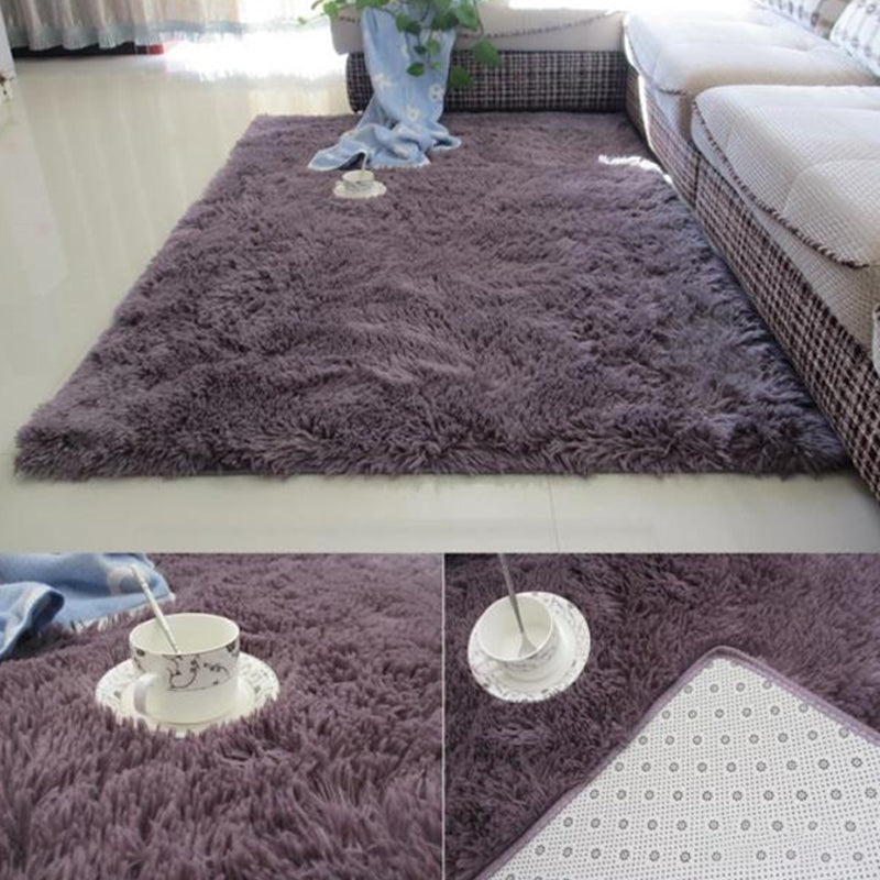Multi gekleurd modern tapijt Shag vaste kleur tapijt Petvriendelijk niet-slip gebied Rug voor woningdecoratie