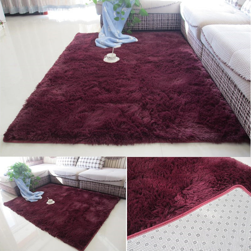 Multi gekleurd modern tapijt Shag vaste kleur tapijt Petvriendelijk niet-slip gebied Rug voor woningdecoratie