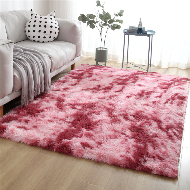 Minimalistischer Rug Multi-Farb-Kunstfell-Innenteppichmaschine Waschbarer Anti-Schlupf-Teppich für Wohnzimmer
