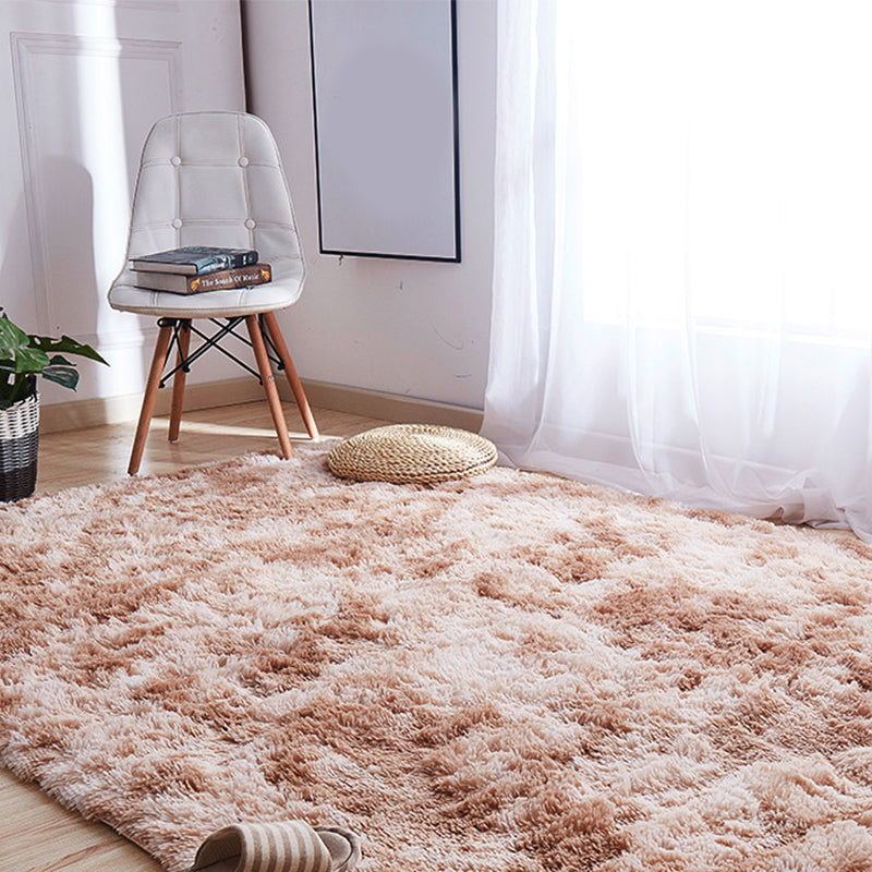 Niedlicher Teppich mit Batikmuster, mehrfarbiger Komfortteppich, flauschiger, schmutzabweisender, rutschfester Innenteppich für Schlafzimmer