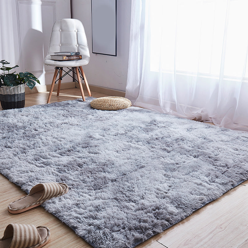 Niedlicher Teppich mit Batikmuster, mehrfarbiger Komfortteppich, flauschiger, schmutzabweisender, rutschfester Innenteppich für Schlafzimmer