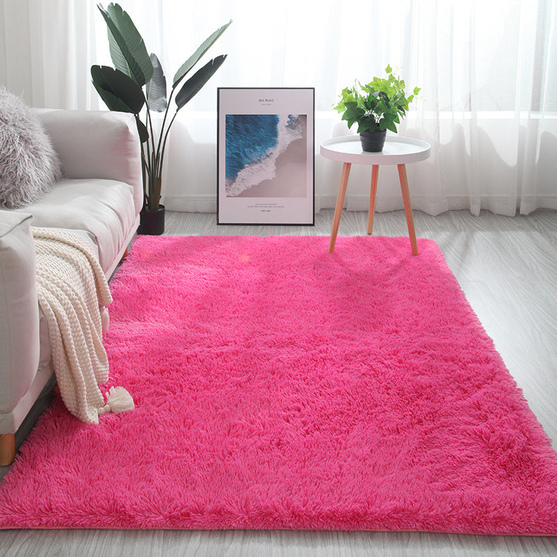 Meerkleurig decoratietapijt Scandinavisch effen binnentapijt Namaakbont Antislip achterkant Wasbaar tapijt