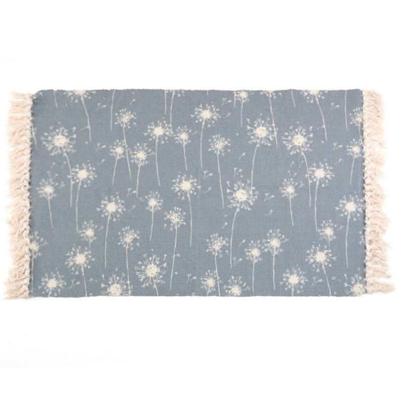 Retro Bedroom Rug Multi-Colored Geometric Printed Area Carpet Weave Machine Washable Rug with Fringe