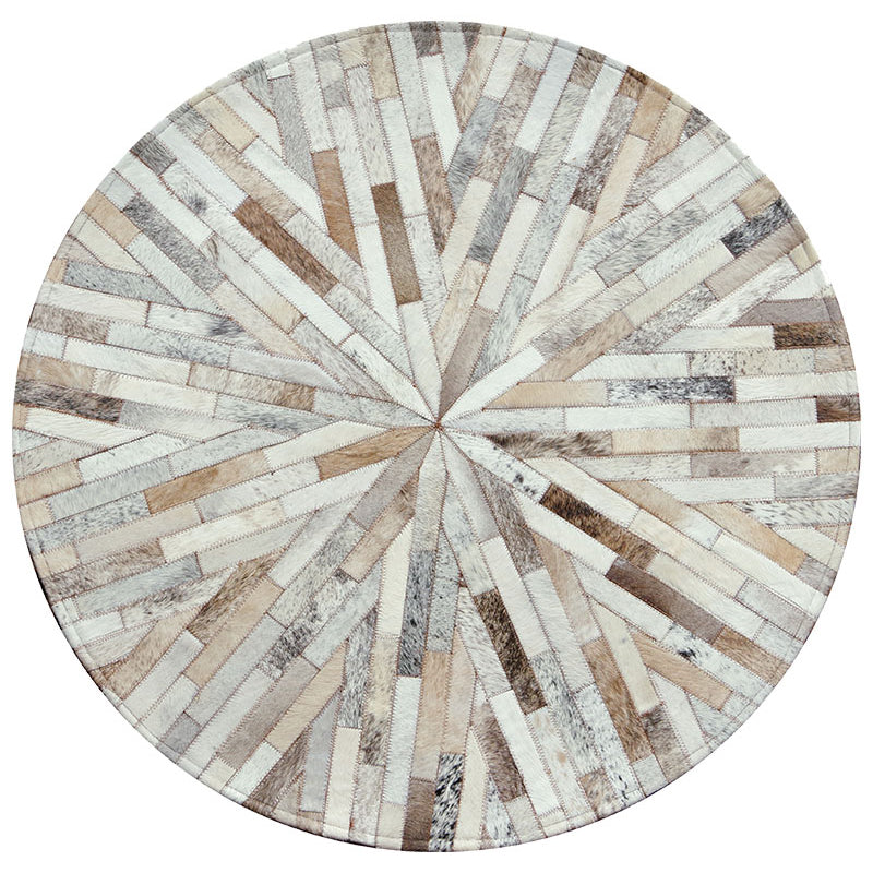 Multi Color Modern Rug Cowhide Geometric Print Carpet Pet Friendly Washable Indoor Rug for Living Room