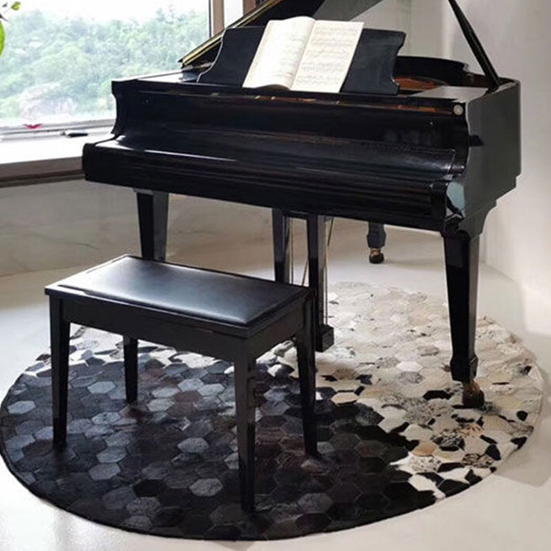 Multi Colored Geometric Printed Rug Cowhide Nordic Area Rug Easy Care Pet Friendly Carpet for Living Room