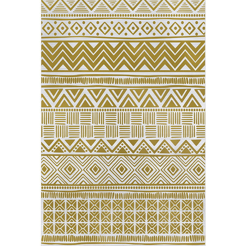 Moroccan Living Room Rug Multi Colored Geometric Printed Carpet Blended Pet Friendly Machine Washable Rug