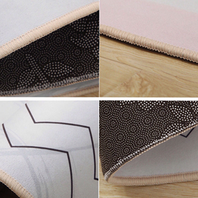 Relaxing Abstract Pattern Rug Multicolor Blended Indoor Rug Machine Washable Stain-Resistant Area Carpet for Bedroom