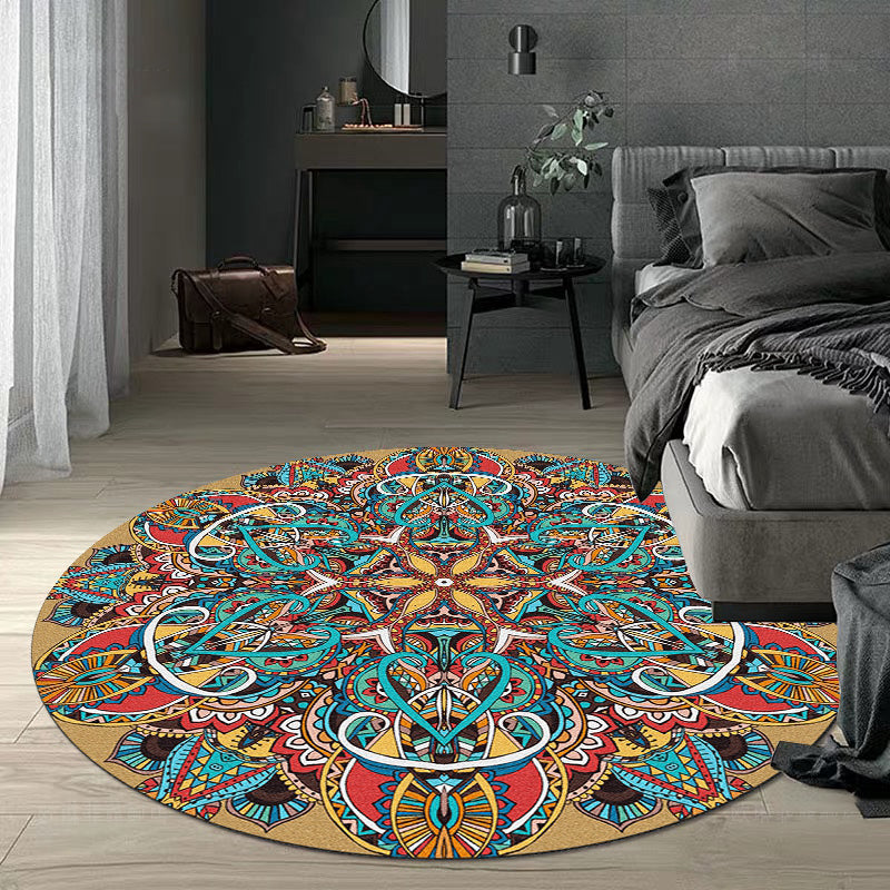 Vintage Multi Color Boho Trug Polyster Southwestern Print indoor Tapijt niet-slip achteruitgave Wasbaar tapijt voor woonkamer