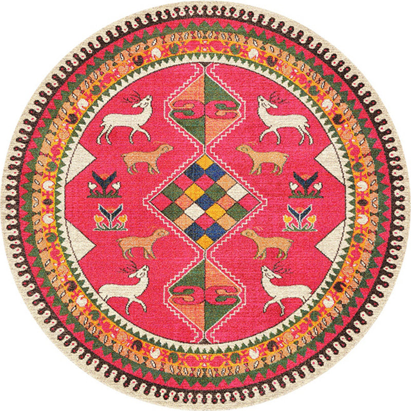 Vintage Multi Color Boho Trug Polyster Southwestern Print indoor Tapijt niet-slip achteruitgave Wasbaar tapijt voor woonkamer
