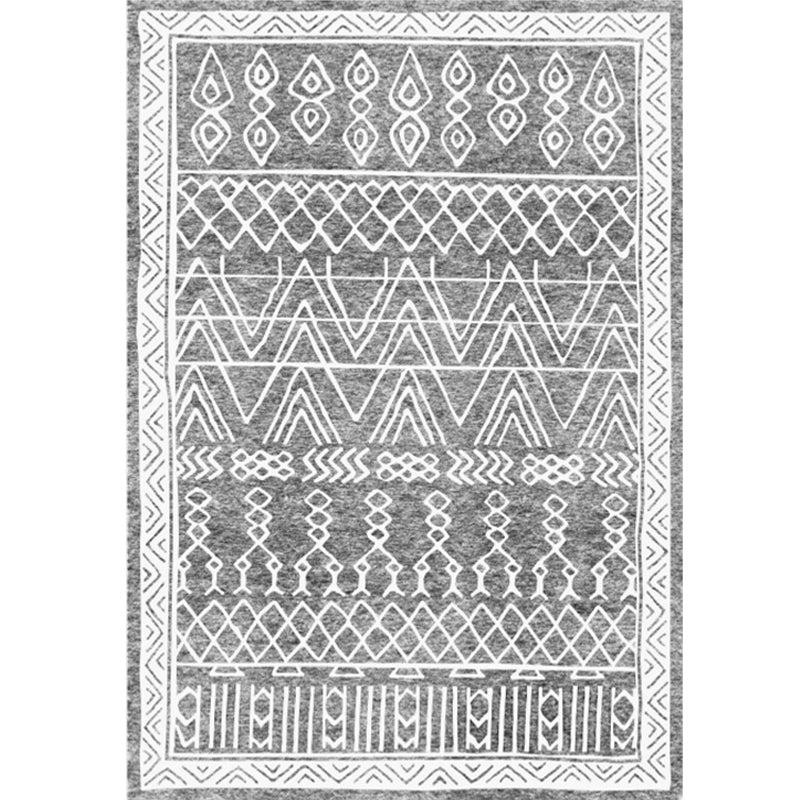 Veelkleurige woonkamer tapijt Boho geometrische afdrukruimte Tapijt Katoen mengsel Non-slip machine wasbaar binnenkapper
