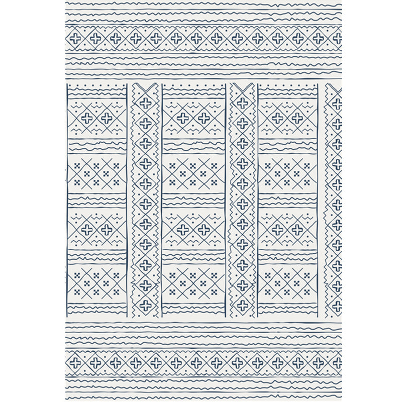 Veelkleurige woonkamer tapijt Boho geometrische afdrukruimte Tapijt Katoen mengsel Non-slip machine wasbaar binnenkapper