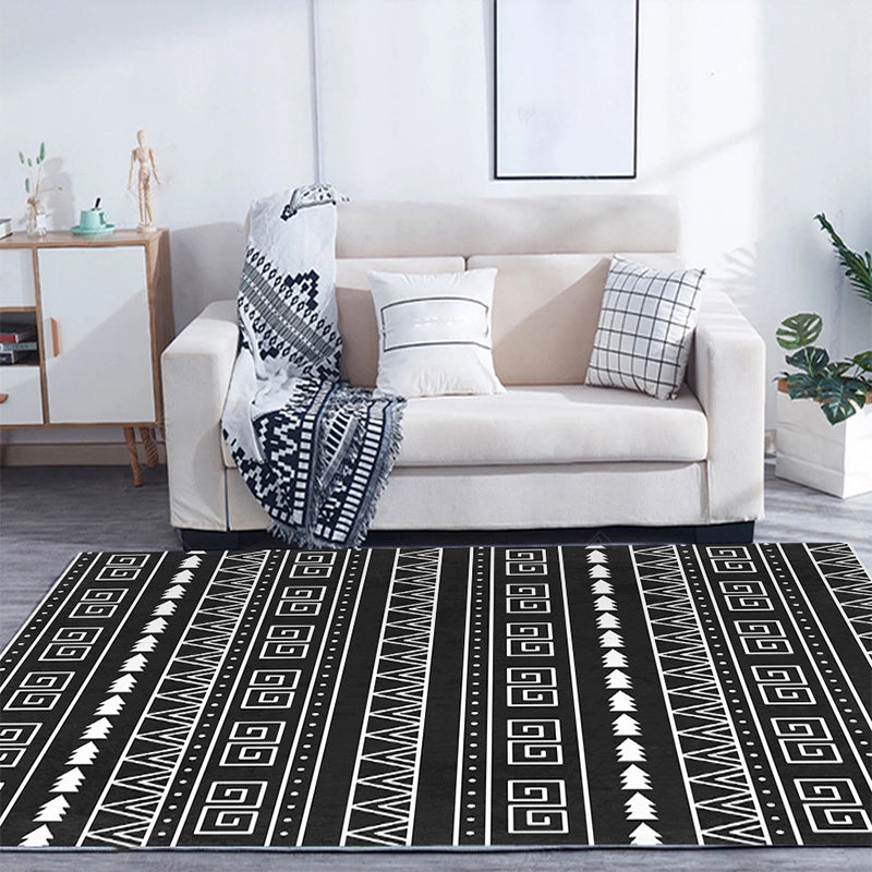 Zuidwestelijke woonkamer vloerkleed multi-kleuren geo-patroon tapijt Anti-slip huisdiervriendelijk wasbaar winderbaar binnenkapper