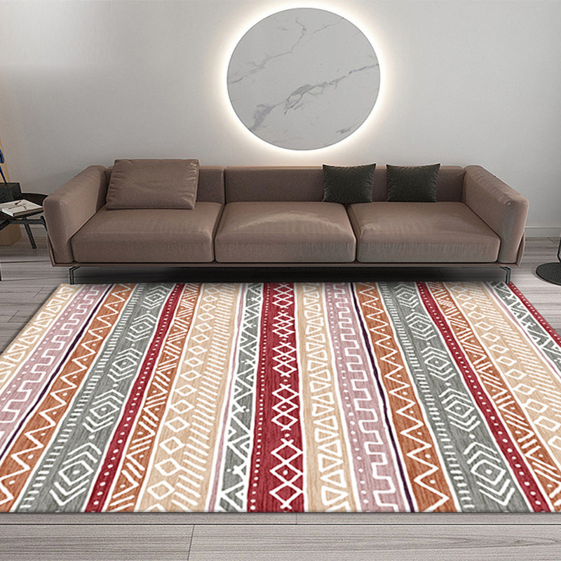 Zuidwestelijke woonkamer vloerkleed multi-kleuren geo-patroon tapijt Anti-slip huisdiervriendelijk wasbaar winderbaar binnenkapper