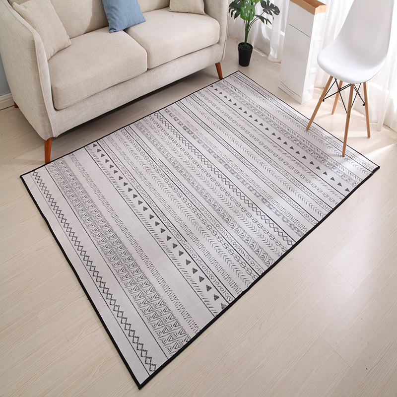 Veelkleurige boho tapijt katoen mengsel geometrisch bedrukte gebied tapijt machine wasbare gemakkelijke eenvoudige verzorging niet-slip tapijt voor slaapkamer