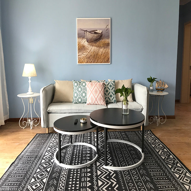 Veelkleurige boho tapijt katoen mengsel geometrisch bedrukte gebied tapijt machine wasbare gemakkelijke eenvoudige verzorging niet-slip tapijt voor slaapkamer