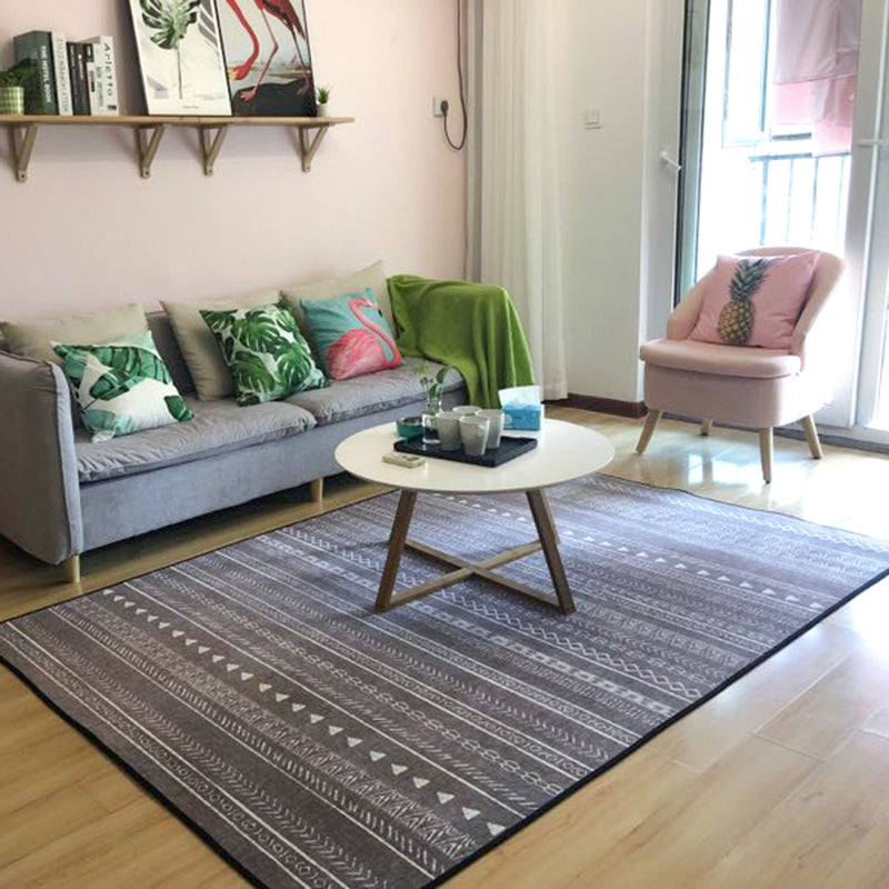 Veelkleurige boho tapijt katoen mengsel geometrisch bedrukte gebied tapijt machine wasbare gemakkelijke eenvoudige verzorging niet-slip tapijt voor slaapkamer