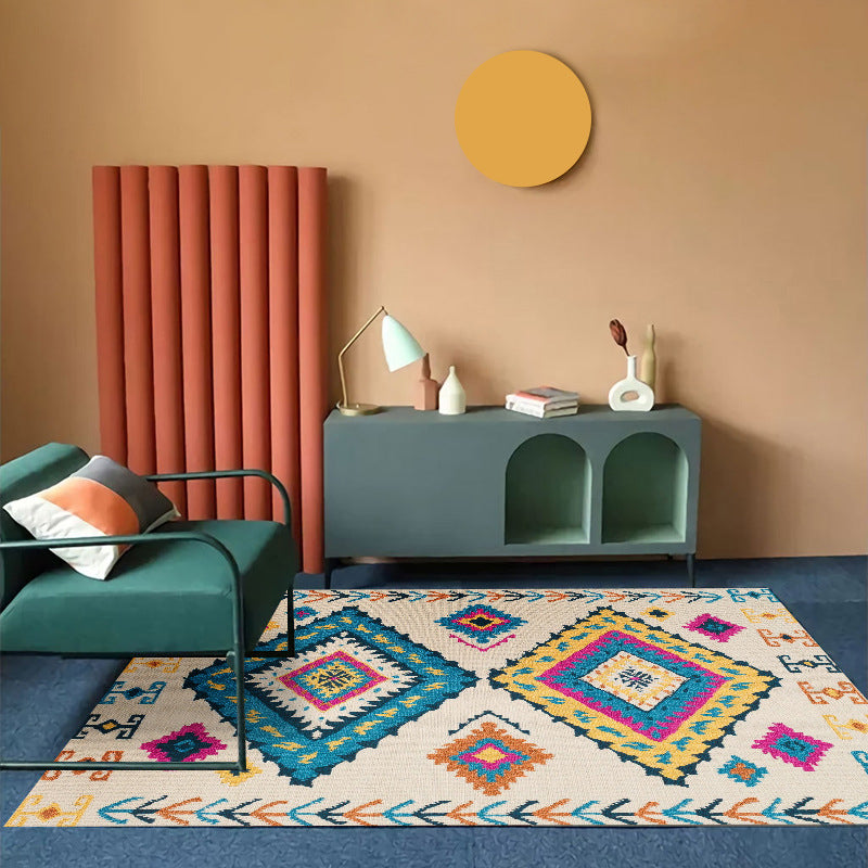 Boheemian Southwestern Patroon Tapijten Multi-kleuren Polyster Area Tapijt Non-slip Backing Washable Area Rug voor decoratie