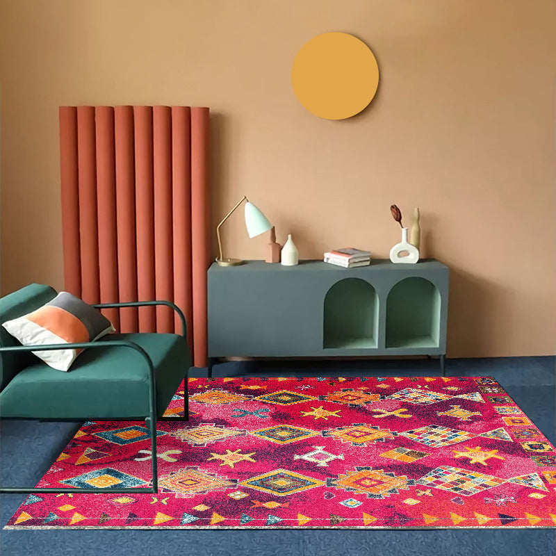 Boheemian Southwestern Patroon Tapijten Multi-kleuren Polyster Area Tapijt Non-slip Backing Washable Area Rug voor decoratie