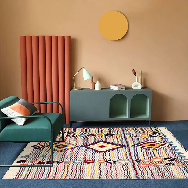Boheemian Southwestern Patroon Tapijten Multi-kleuren Polyster Area Tapijt Non-slip Backing Washable Area Rug voor decoratie
