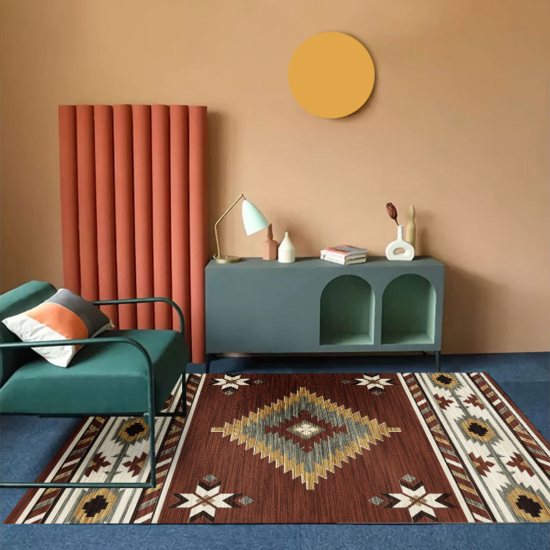 Boheemian Southwestern Patroon Tapijten Multi-kleuren Polyster Area Tapijt Non-slip Backing Washable Area Rug voor decoratie