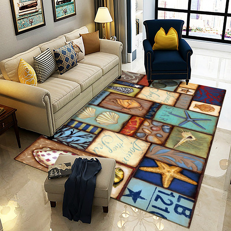 Americana Living Room Tapijt Multi-kleuren Southwestern Print Tapijt Polypropyleen Anti-slip Machine Wasbaar Rug