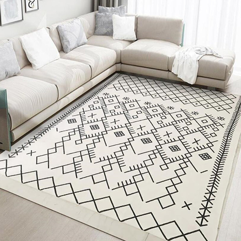 Casual multi-kleuren tribale tapijt katoenmengsel geometrisch patroon gebied tapijt anti-slip machine wasbaar binnen tapijt voor kamer