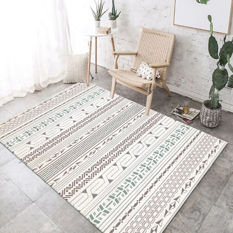 Casual multi-kleuren tribale tapijt katoenmengsel geometrisch patroon gebied tapijt anti-slip machine wasbaar binnen tapijt voor kamer