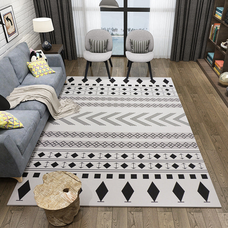 Boho woonkamer tapijt multi-kleuren geo geo geprinte gebied tapijt synthetisch vlekbestendige wasbaar niet-slip tapijt