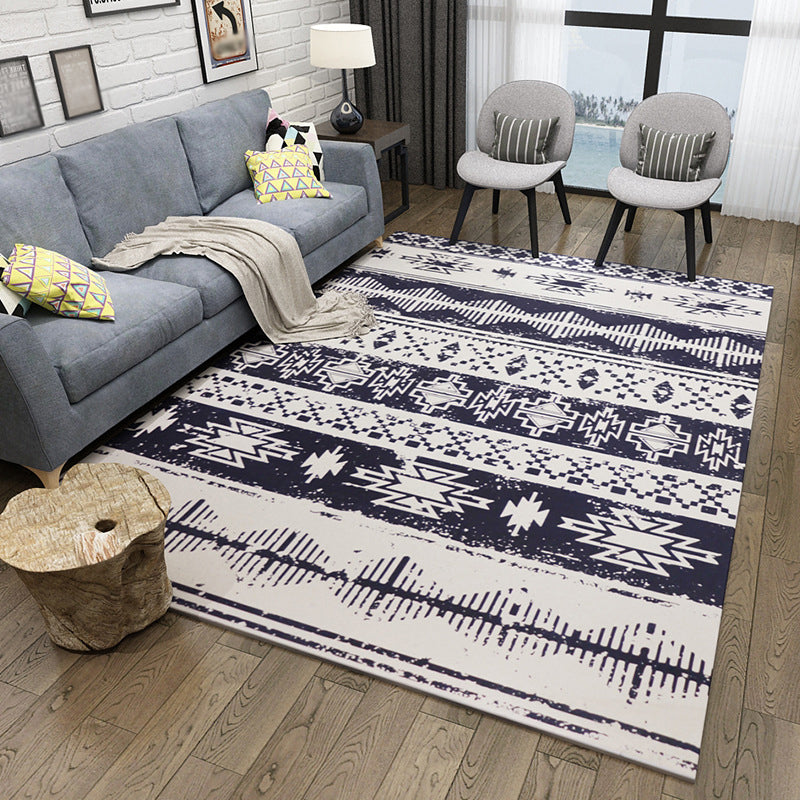 Boho woonkamer tapijt multi-kleuren geo geo geprinte gebied tapijt synthetisch vlekbestendige wasbaar niet-slip tapijt
