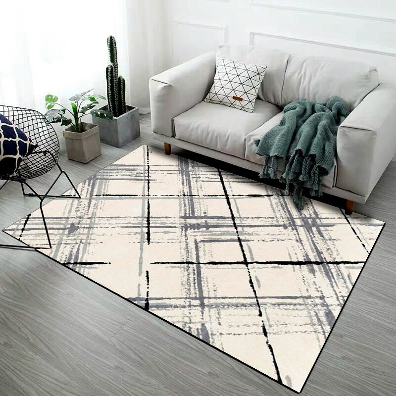 Multi-Colored Room Rug Western Geometric Pattern Area Rug Polypropylene Anti-Slip Backing Pet Friendly Washable Carpet