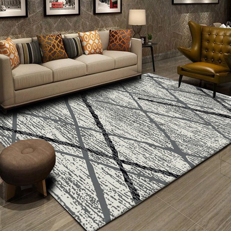 Multi-Colored Room Rug Western Geometric Pattern Area Rug Polypropylene Anti-Slip Backing Pet Friendly Washable Carpet