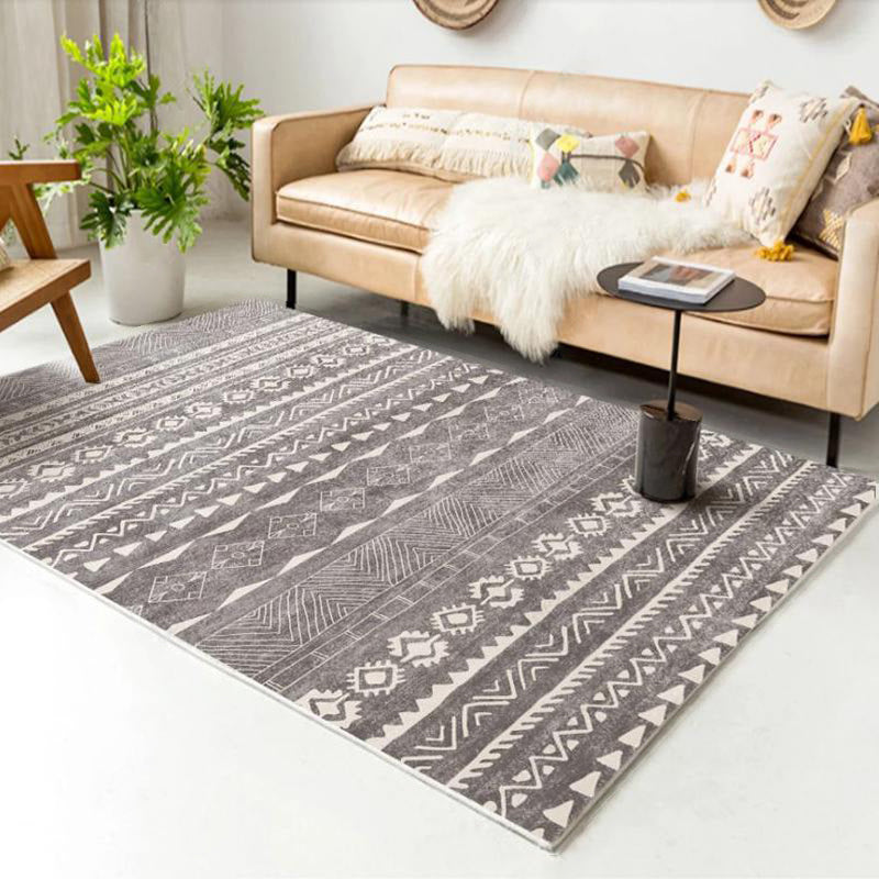 Vintage Parlor Rug Multicolor geometrisch patroongebied Tapijten Polypropyleen Petvriendelijk niet-slip achterstappert tapijt