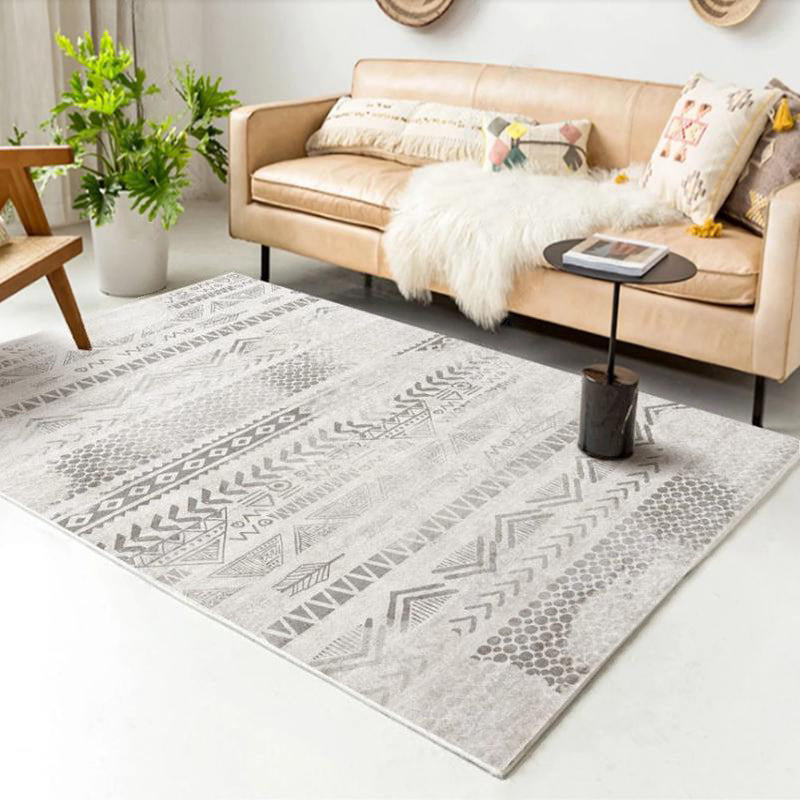 Vintage Parlor Rug Multicolor geometrisch patroongebied Tapijten Polypropyleen Petvriendelijk niet-slip achterstappert tapijt