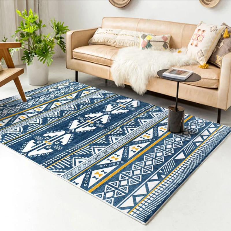 Vintage Parlor Rug Multicolor geometrisch patroongebied Tapijten Polypropyleen Petvriendelijk niet-slip achterstappert tapijt