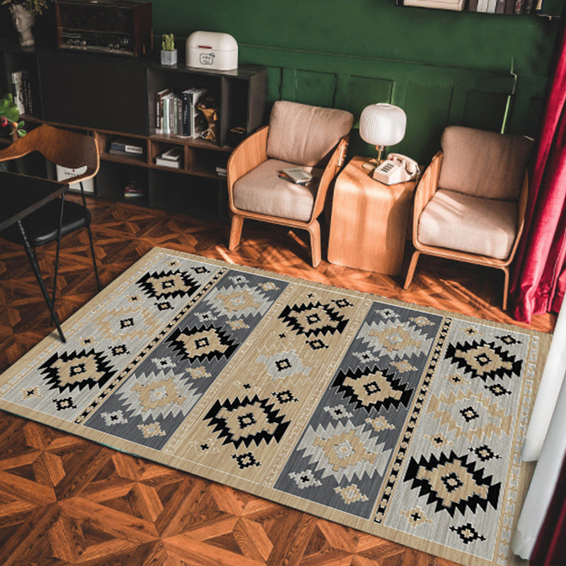 Tapis américain multicolas en polygènes à motifs géo à motifs du tapis intérieur pour animaux de compagnie sans glissement de glissement tapis pour décoration pour décoration