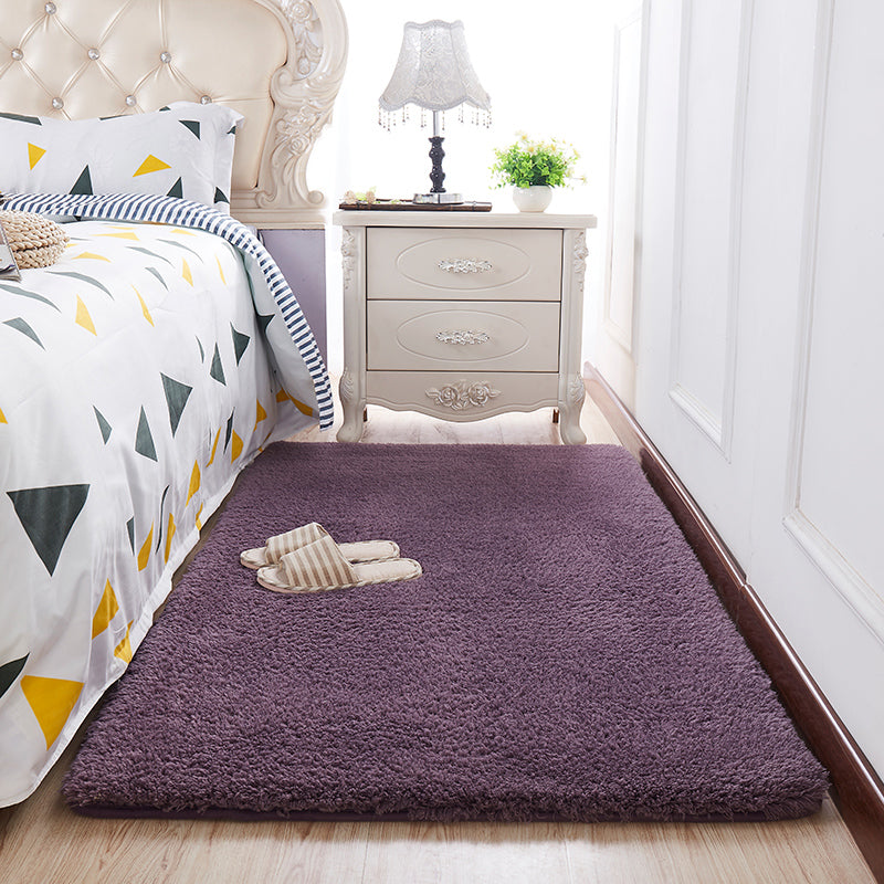 Tappeto per camera da letto casual Tappeto per interni in tinta unita multicolore Tappeto sintetico resistente alle macchie di facile manutenzione