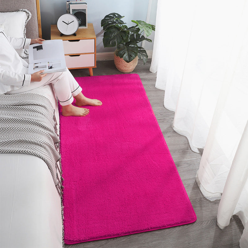 Zuidwestelijke vaste kleur vloerkleed veelkleurig lamsvlees gebied Rug niet-slip rug machine wasbaar tapijt voor slaapkamer