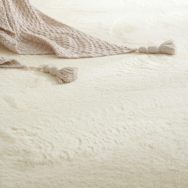 Multi-Colored Plain Rug Fluffy Calming Indoor Rug Pet Friendly Anti-Slip Backing Carpet for Room Decor