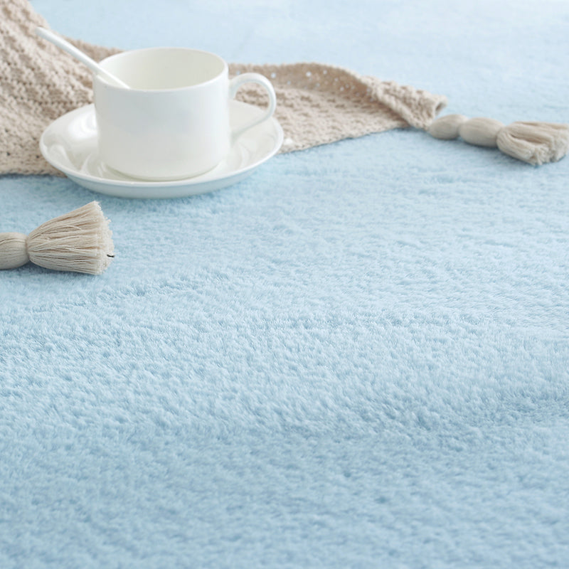 Multi-Colored Plain Rug Fluffy Calming Indoor Rug Pet Friendly Anti-Slip Backing Carpet for Room Decor
