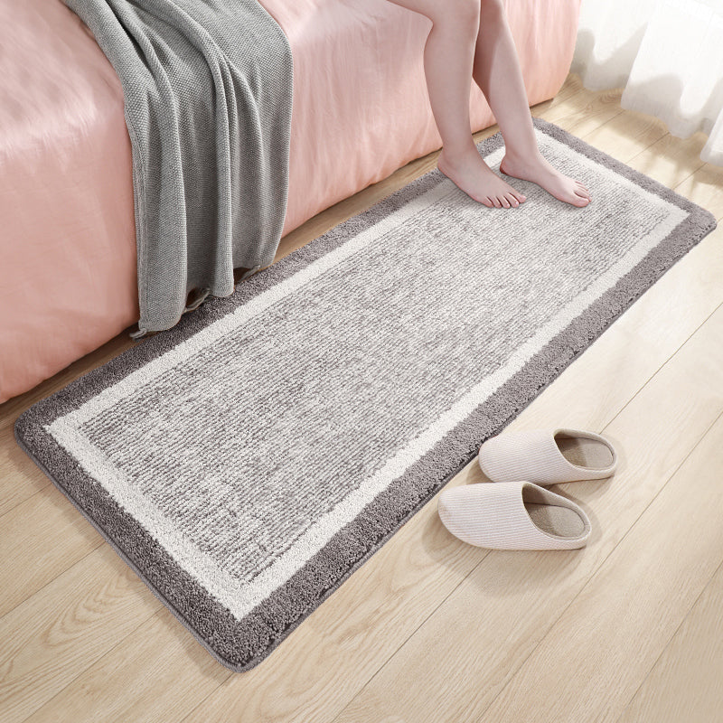 Casual Bedroom Rug Multi-Colored Plain Area Rug Polypropylene Easy Care Washable Anti-Slip Carpet
