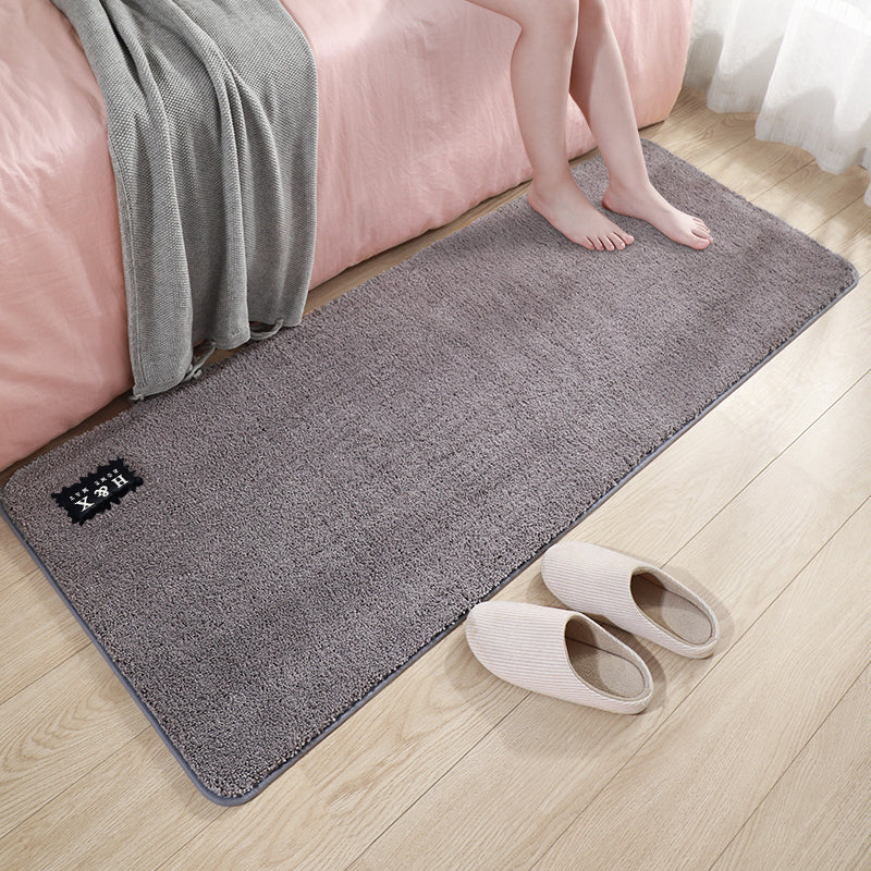 Casual Bedroom Rug Multi-Colored Plain Area Rug Polypropylene Easy Care Washable Anti-Slip Carpet